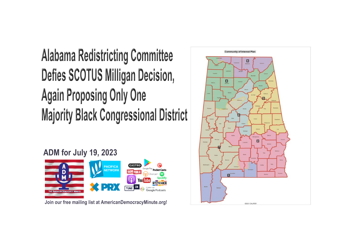 Alabama Redistricting Committee Defies SCOTUS Milligan Decision, Again ...