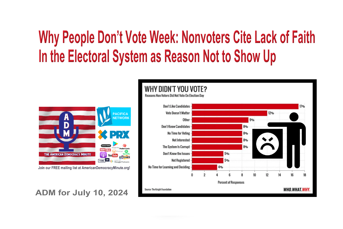 Why People Don’t Vote Week: Nonvoters Cite Lack of Faith in Electoral ...